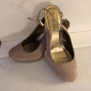 Rampage round toe slingback heel